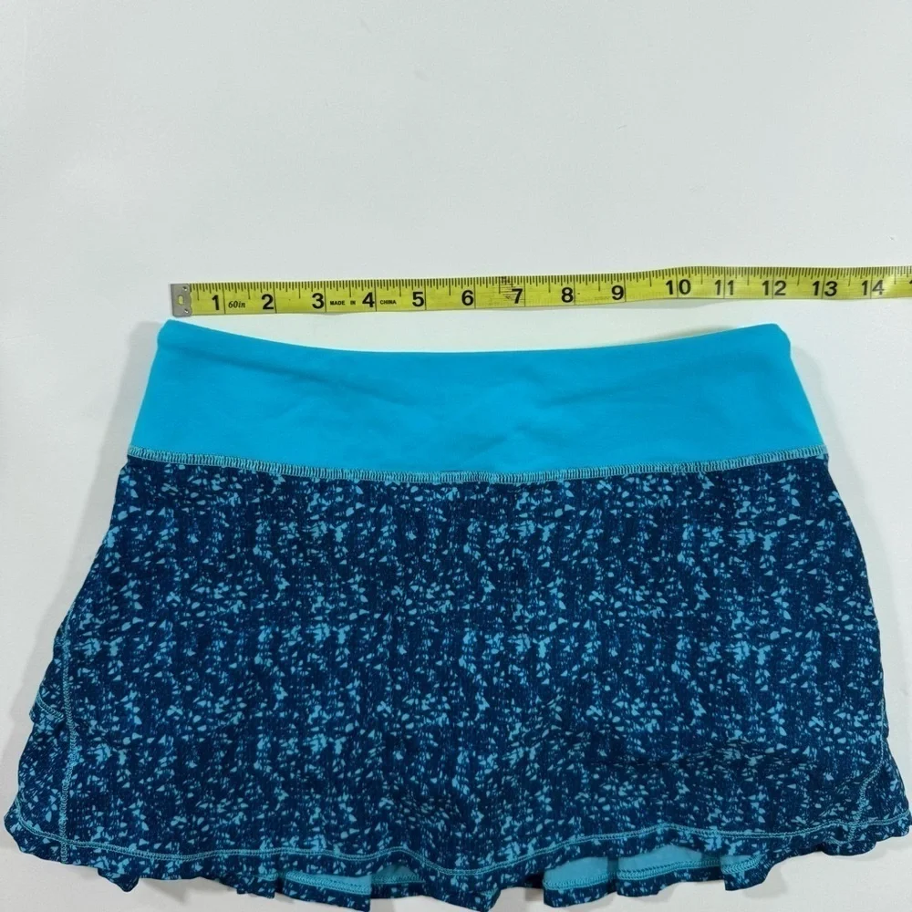 Ivivva Girls Pleat Back Skort Blue Print Set The Pace